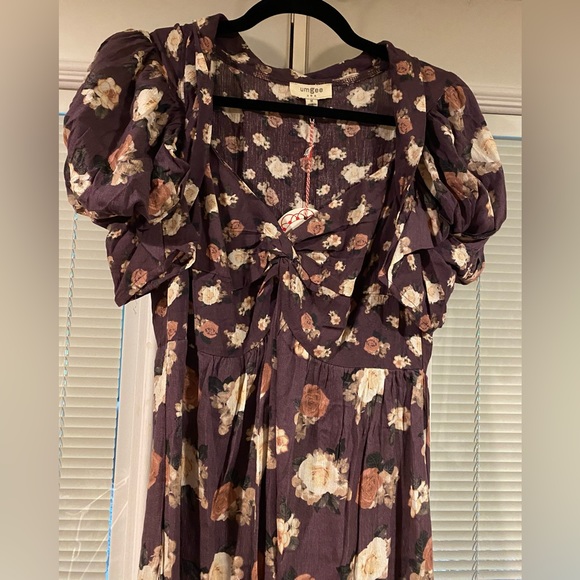 NWT Umgee Floral Midi Dress SZ M - Picture 4 of 6